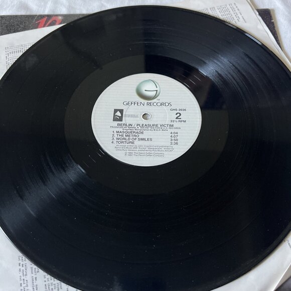 Berlin Pleasure Victim Geffen Records 33 1/2 RPM 1982 LP Vinyl Record Album - Picture 8 of 8